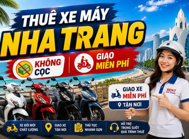Thuê Xe Máy Nha Trang Uy Tín Giá Rẻ - Không Cần Cọc -  Giao Tận Nơi